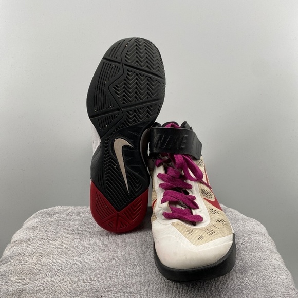 Nike Shoes Women's Size 6.5 Max Air 2010 Red Purple Black White High Tops - Picture 7 of 13